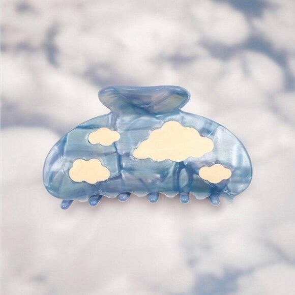 BLUE ACETATE CLOUD CLAW CLIP - Picture 3 of 7
